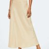 Clothing * | Mango A-Line Skirt Beige