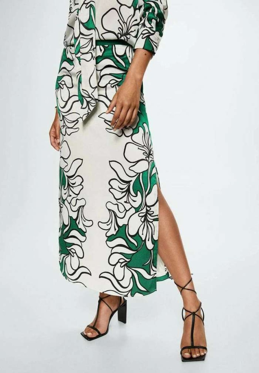 Clothing * | Mango Flori-A Pencil Skirt Grun