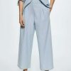 Clothing * | Mango Nim H Trousers Light Blue