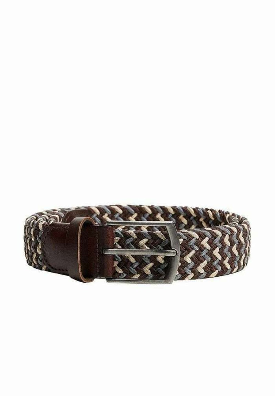 Accessoires * | Mango Colors Braided Belt Braun