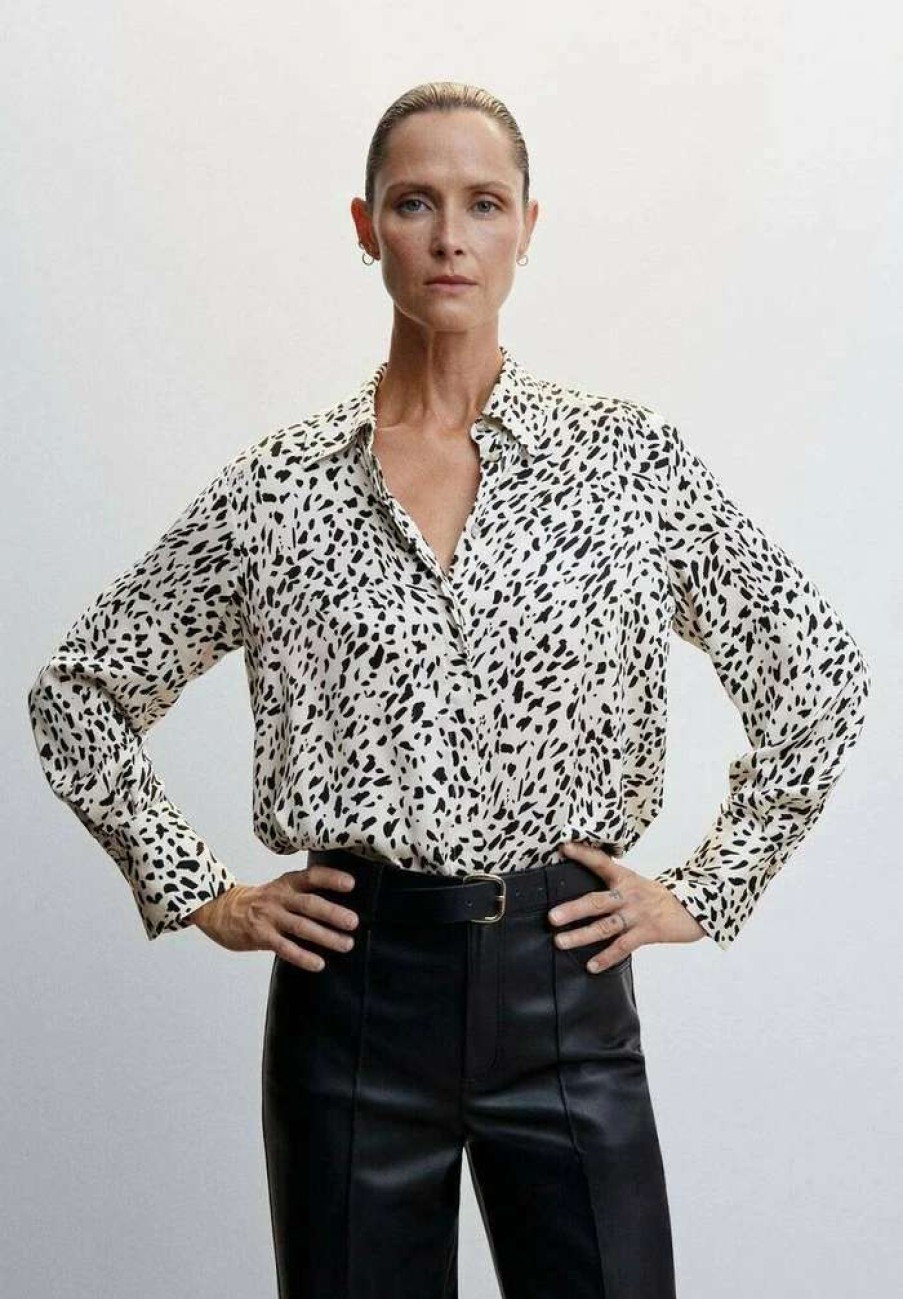 Clothing * | Mango Ideale Button-Down Blouse White