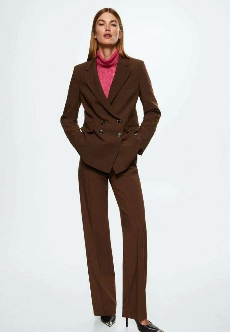 Clothing * | Mango Greta Blazer Tobacco Brown