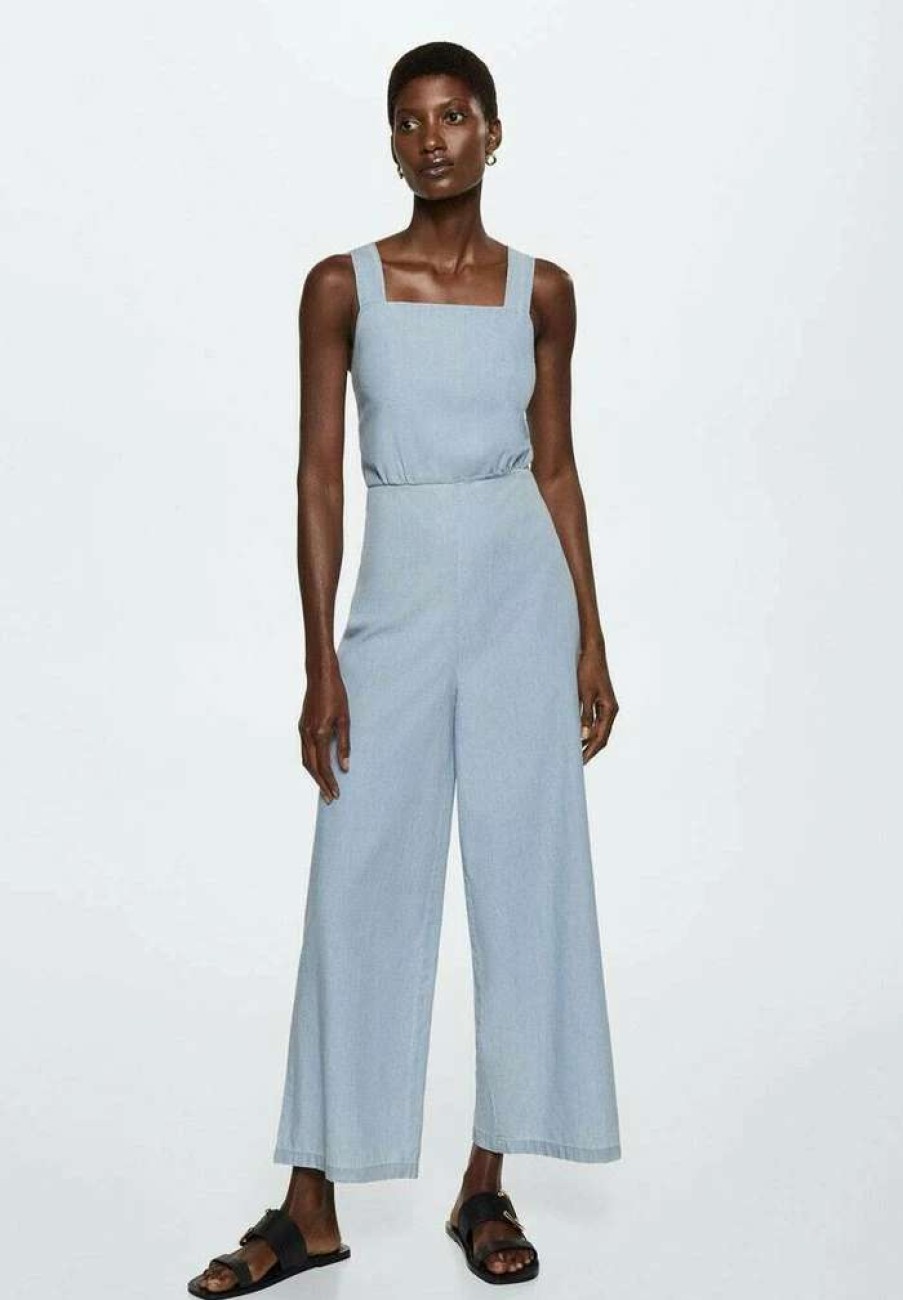 Clothing * | Mango Nim Jumpsuit Bleu Clair