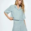 Clothing * | Mango Nilo-H Button-Down Blouse Blau