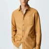 Clothing * | Mango Shirt Ocre