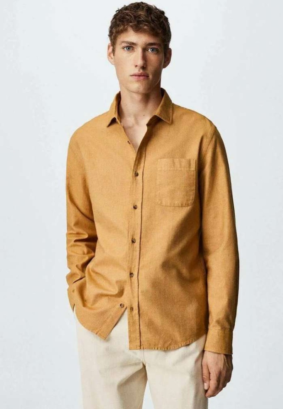 Clothing * | Mango Shirt Ocre