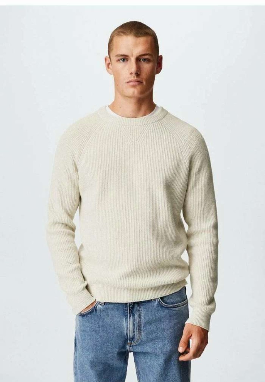 Clothing * | Mango Texas Jumper Sandfarvet