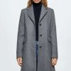 Clothing * | Mango Carmin Short Coat Grau