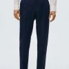 Clothing * | Mango Florida Suit Trousers Dunkles Marineblau