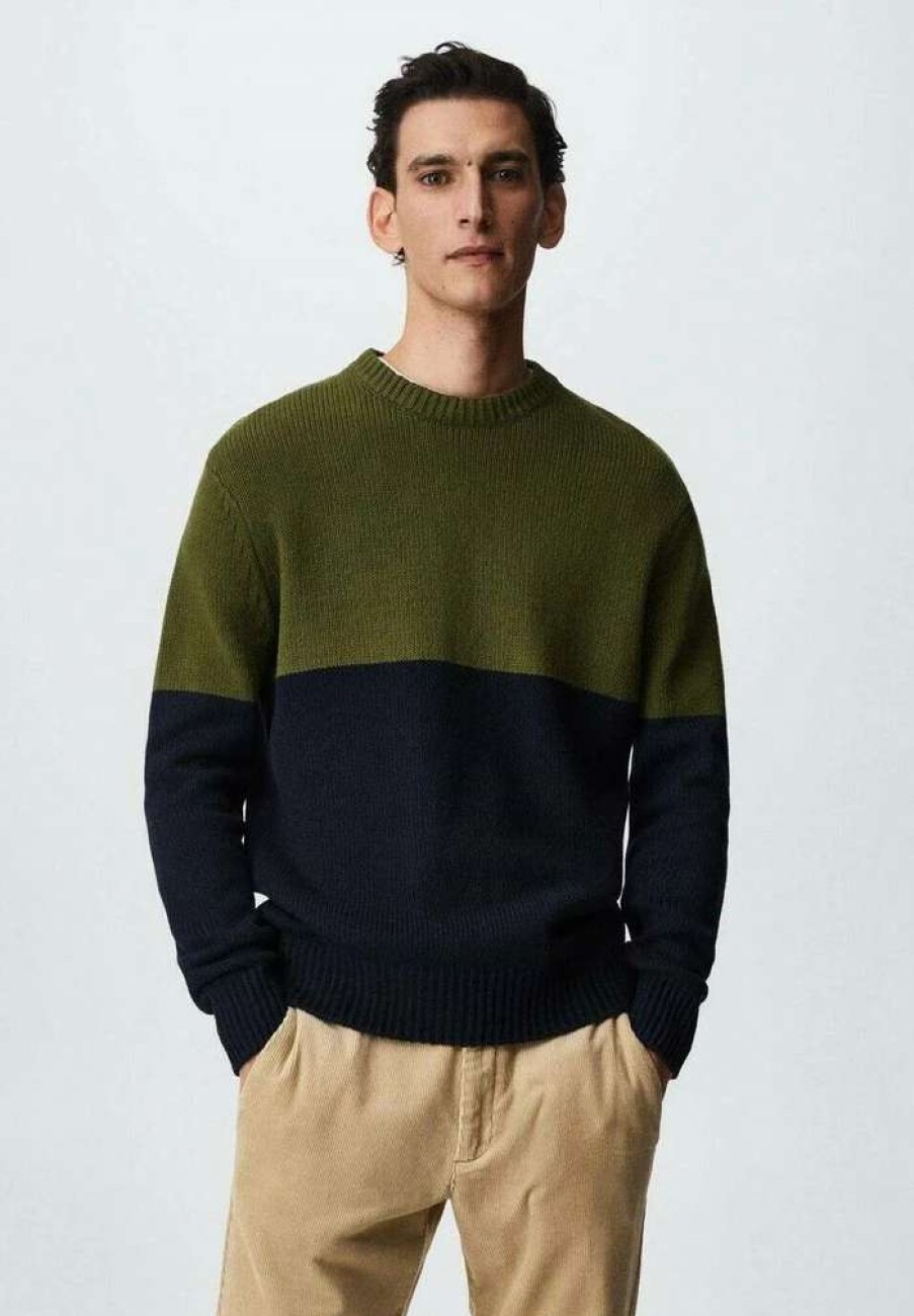 Clothing * | Mango Block Jumper Marinebla