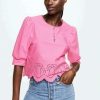 Clothing * | Mango Khan-H Blouse Pink