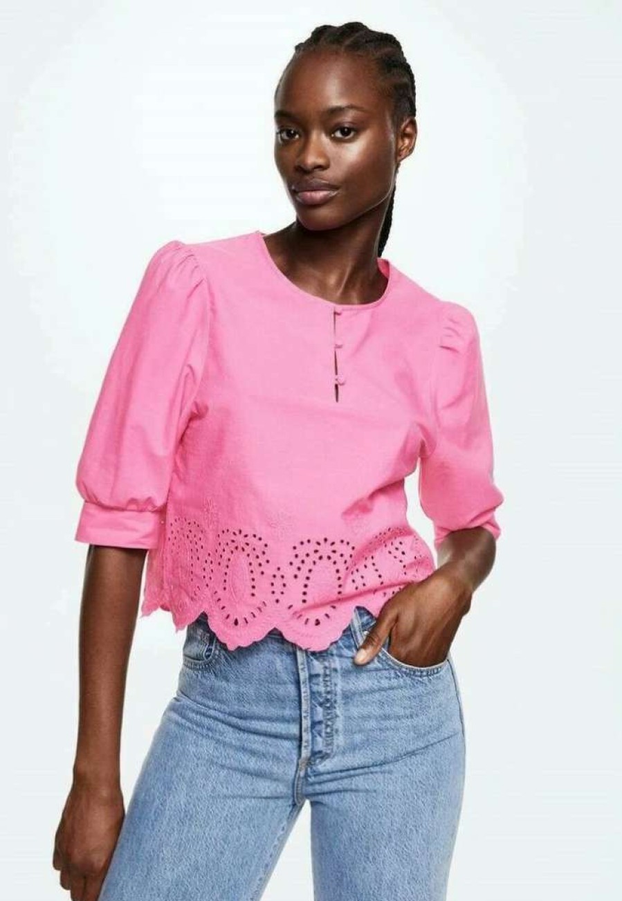 Clothing * | Mango Khan-H Blouse Pink