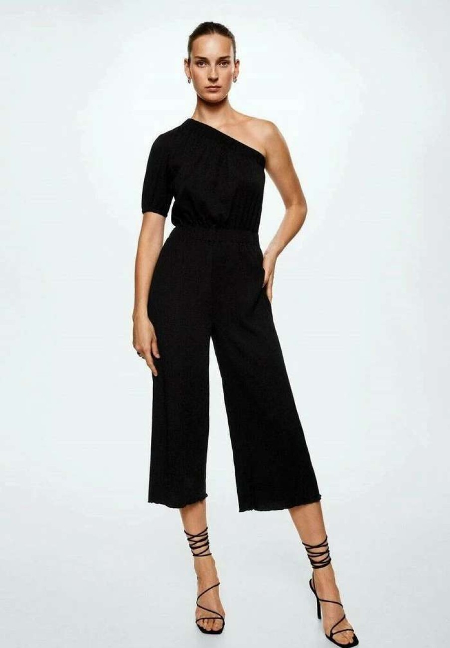 Clothing * | Mango Jumpsuit Schwarz