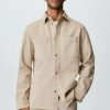 Clothing * | Mango Howard Shirt Beige