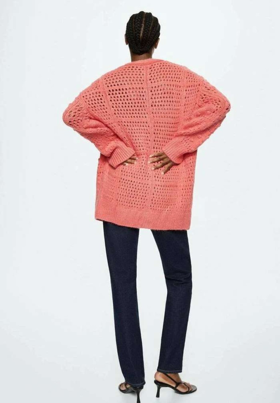 Clothing * | Mango Bush Cardigan Coral Red