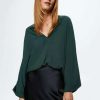 Clothing * | Mango Sonia Blouse Morkegron