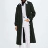 Clothing * | Mango Bambi Trenchcoat Khaki