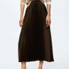 Clothing * | Mango A-Line Skirt Bruin