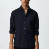 Clothing * | Mango Lumiere Formal Shirt Dark Navy