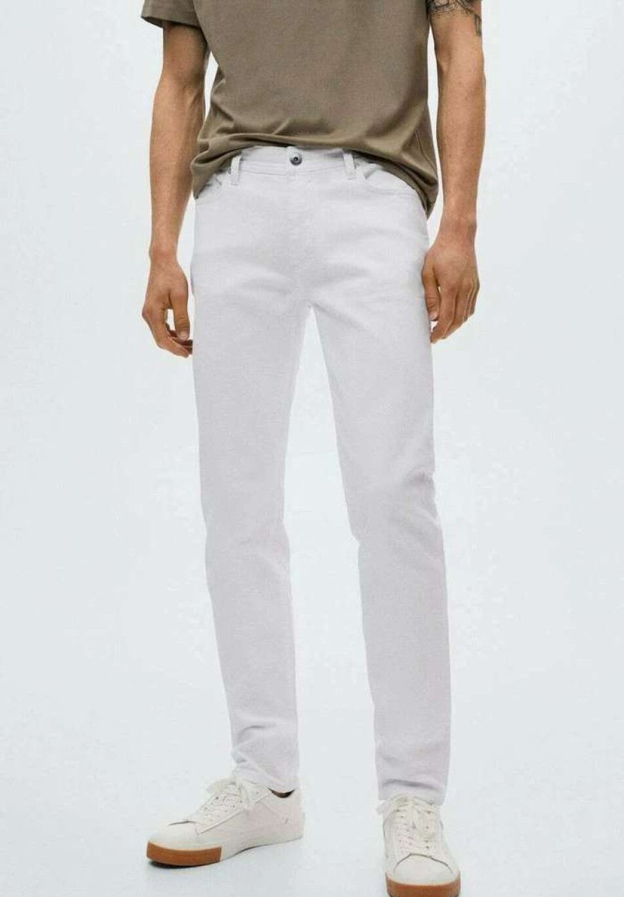 Clothing * | Mango Jan Slim Fit Jeans Blanc