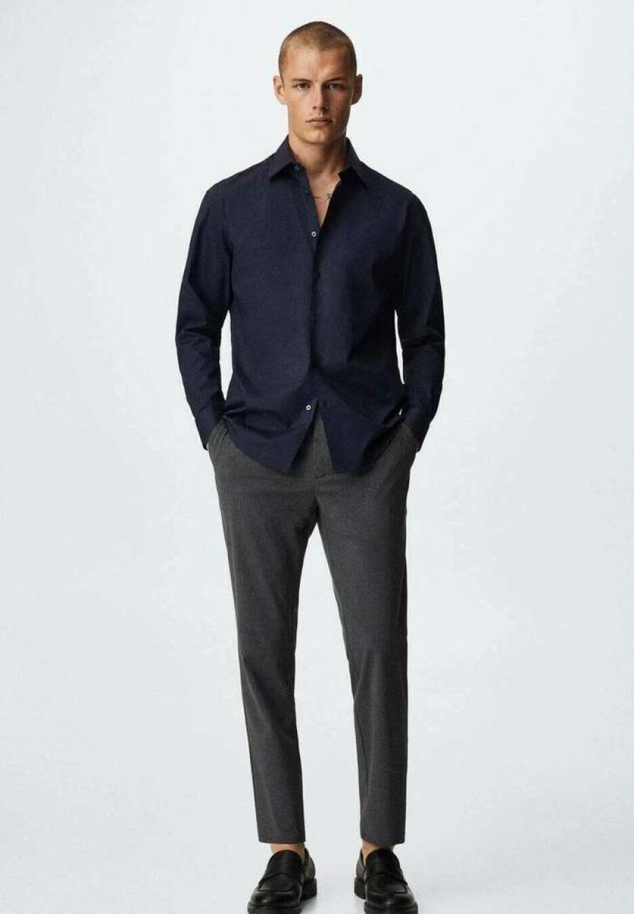 Clothing * | Mango Play Formal Shirt Dark Navy