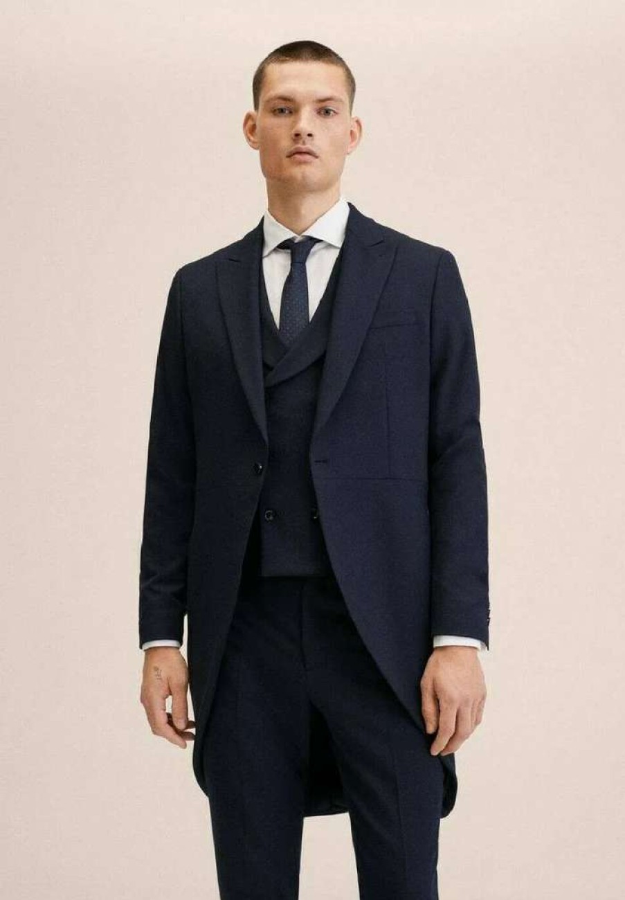 Clothing * | Mango Rivera Suit Jacket Bleu Marine Fonce