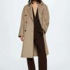 Clothing * | Mango Picarol Classic Coat Beige