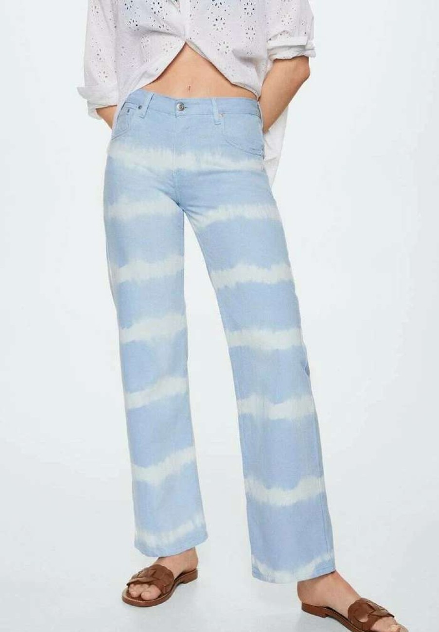 Clothing * | Mango Ibiza Flared Jeans Sky Blue