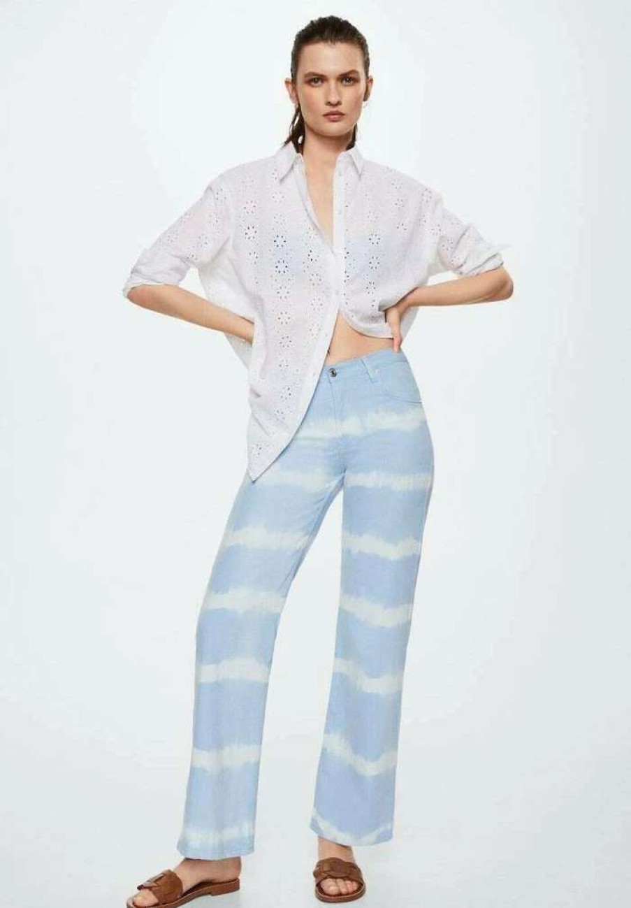 Clothing * | Mango Ibiza Flared Jeans Sky Blue