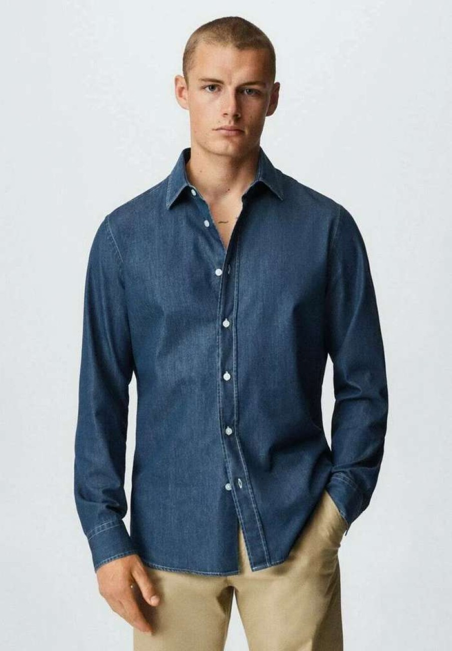 Clothing * | Mango Sion Shirt Morkbla