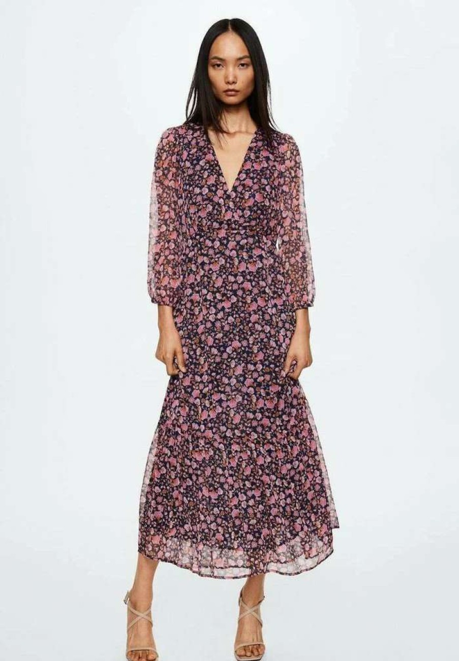 Clothing * | Mango Lesly Maxi Dress Bla