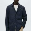 Clothing * | Mango Ona Shirt Bleu Marine Fonce