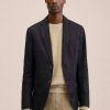 Clothing * | Mango Cola Blazer Jacket Dark Navy