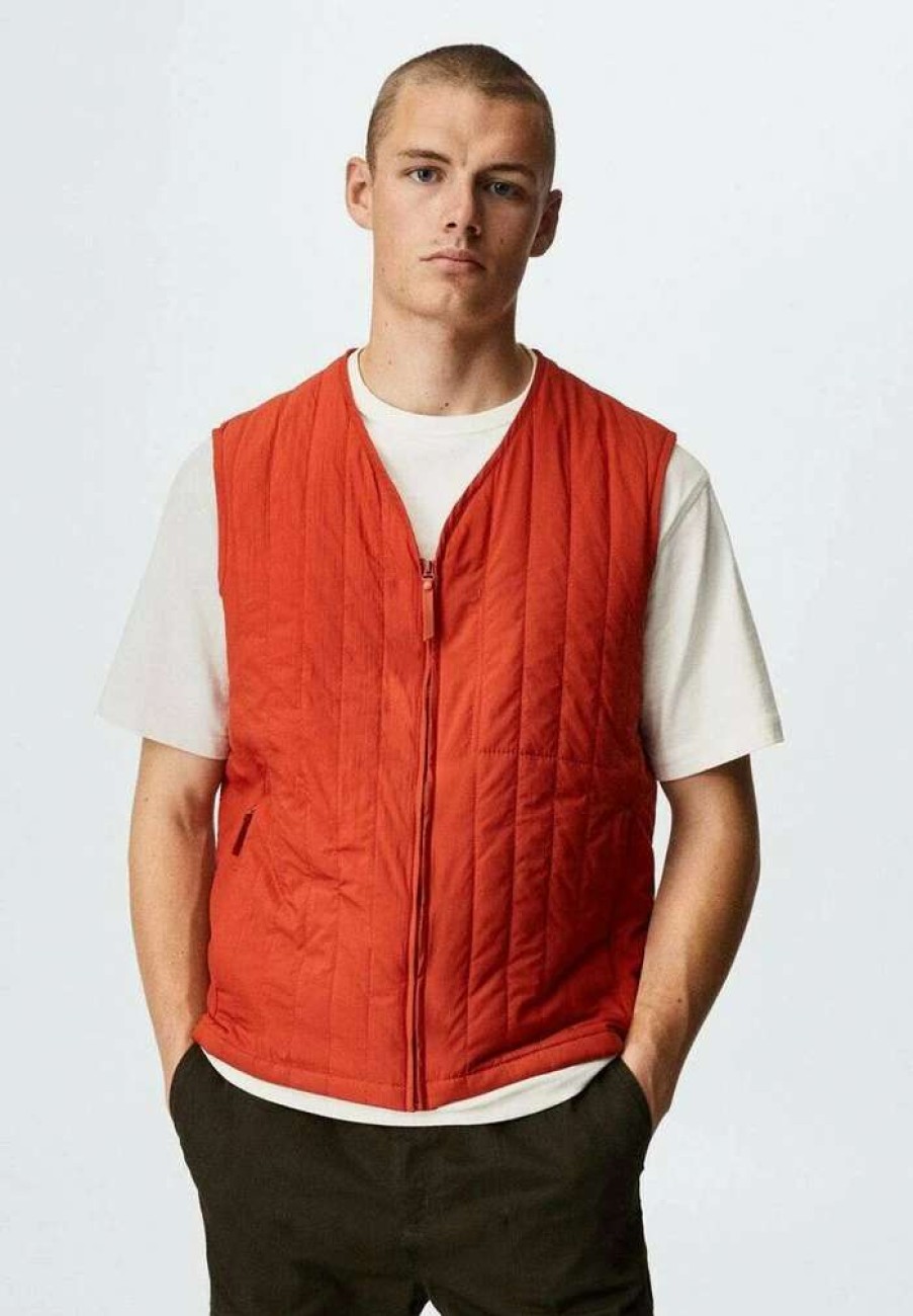 Clothing * | Mango Vigo Waistcoat Orange