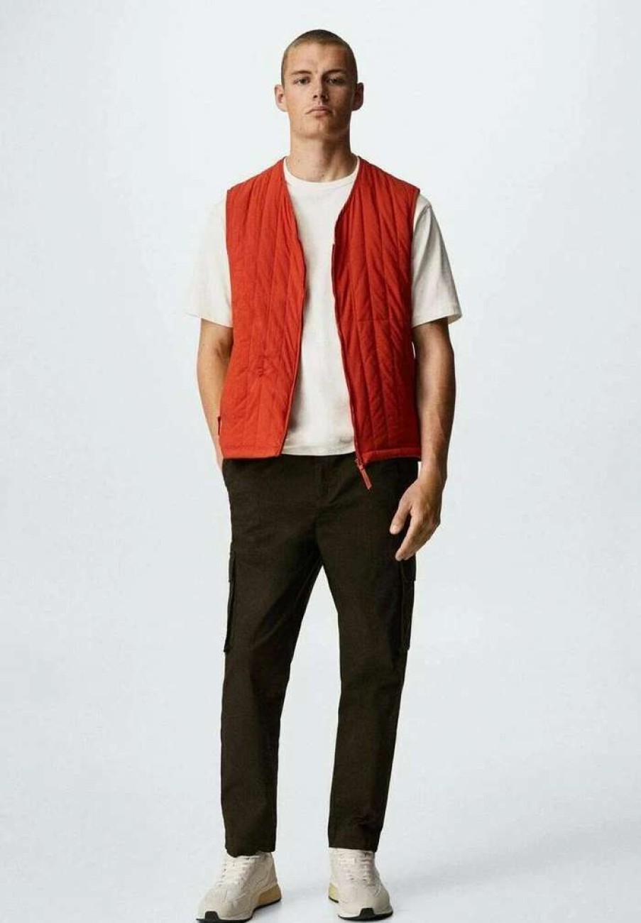 Clothing * | Mango Vigo Waistcoat Orange