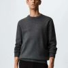 Clothing * | Mango Luxus Sweatshirt Dunkelgrau Meliert