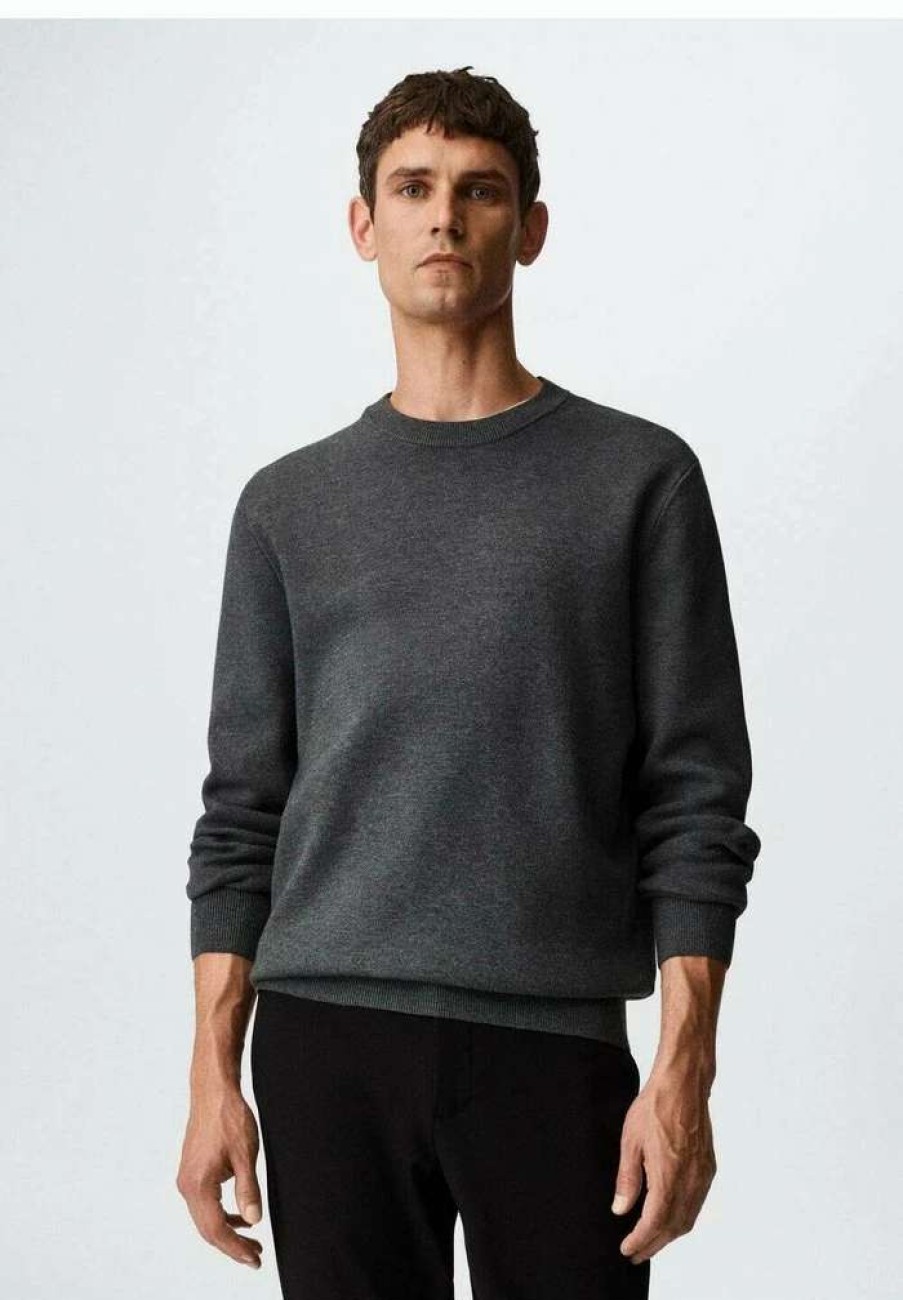 Clothing * | Mango Luxus Sweatshirt Dunkelgrau Meliert