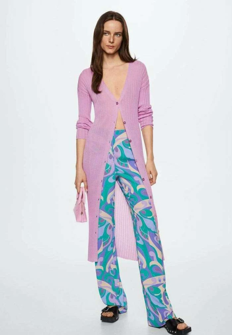 Clothing * | Mango Bonne Cardigan Violet Clair Pastel