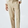 Clothing * | Mango Flak Trousers Beige