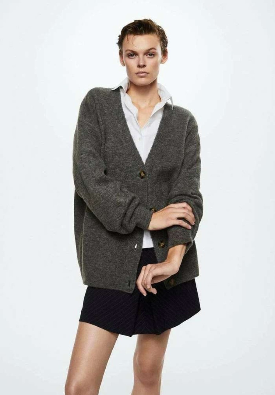 Clothing * | Mango Classy Cardigan Gris Medio Vigore