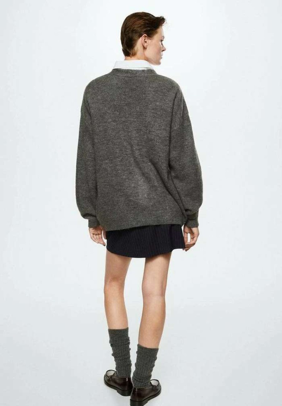 Clothing * | Mango Classy Cardigan Gris Medio Vigore