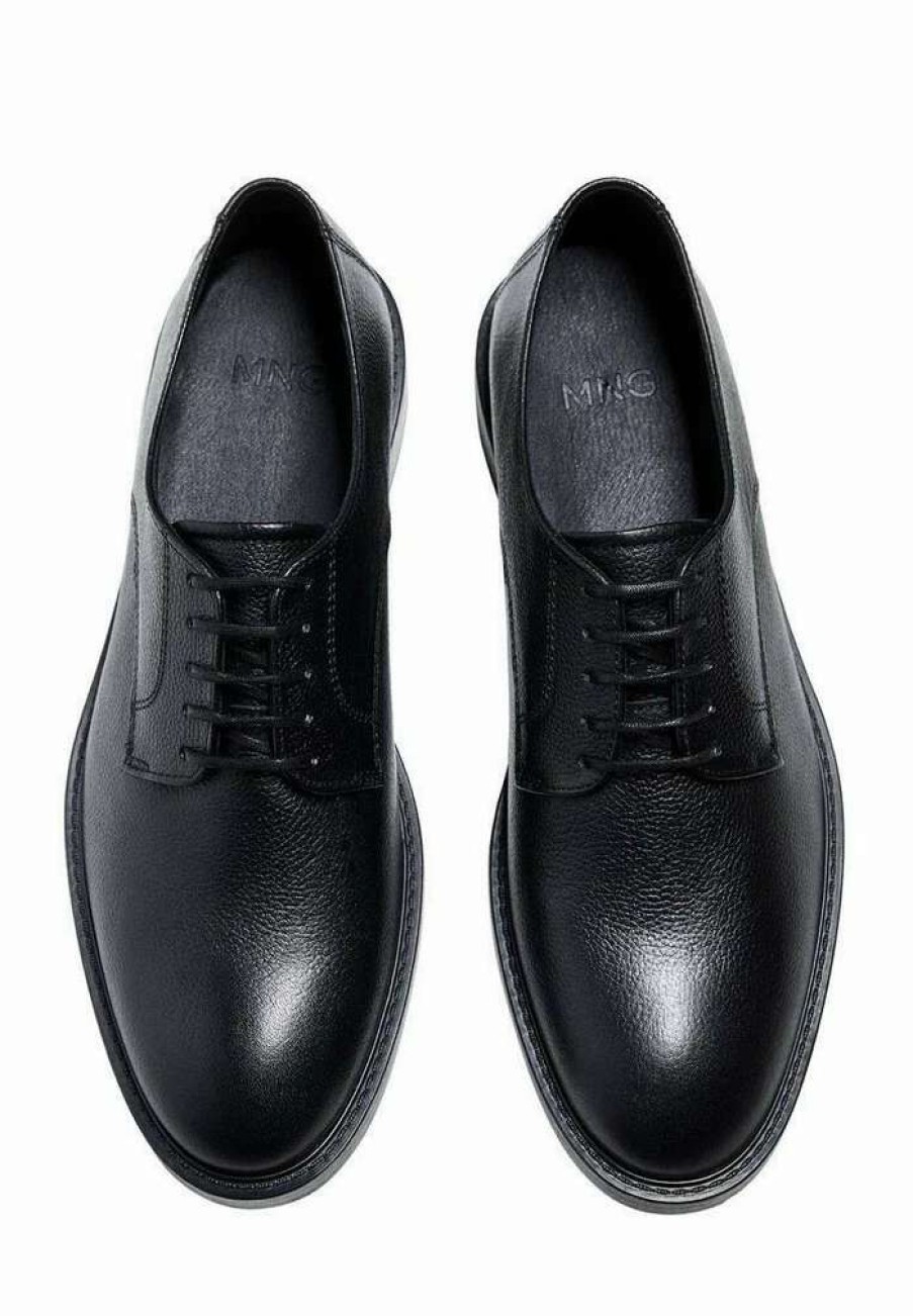 Shoe * | Mango Aspe Lace-Ups Zwart