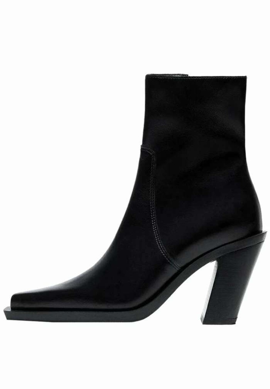 Shoe * | Mango Sunshine Classic Ankle Boots Schwarz