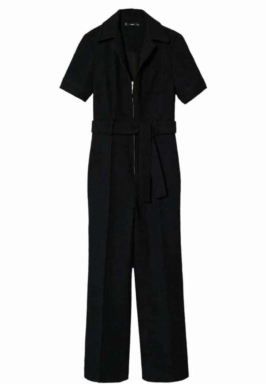 Clothing * | Mango Jumpsuit Schwarz