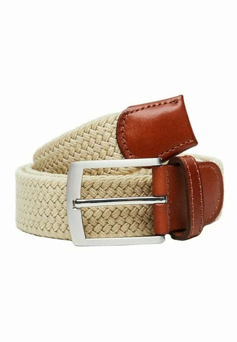 Accessoires * | Mango Elastic Belt Open Beige