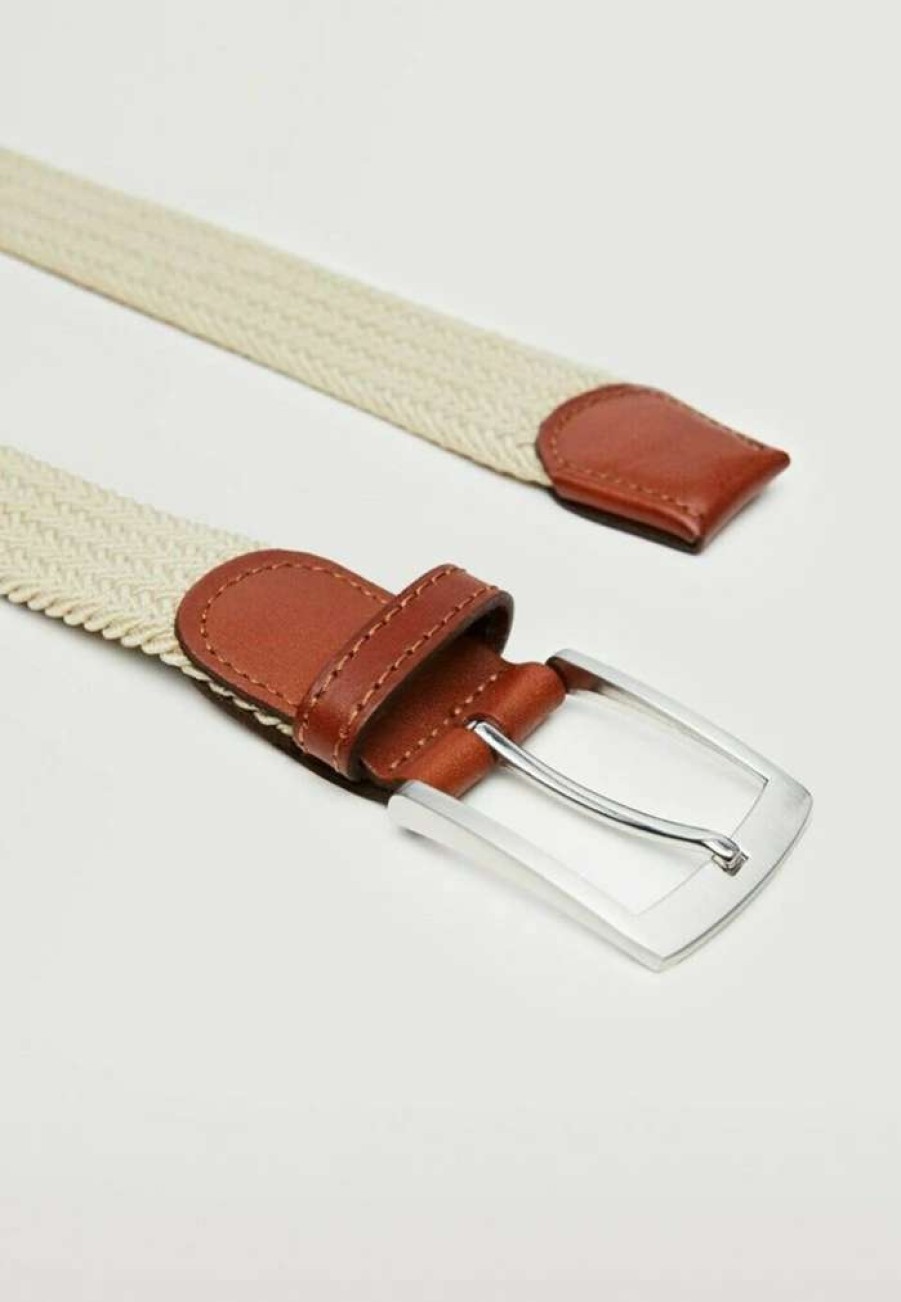 Accessoires * | Mango Elastic Belt Open Beige