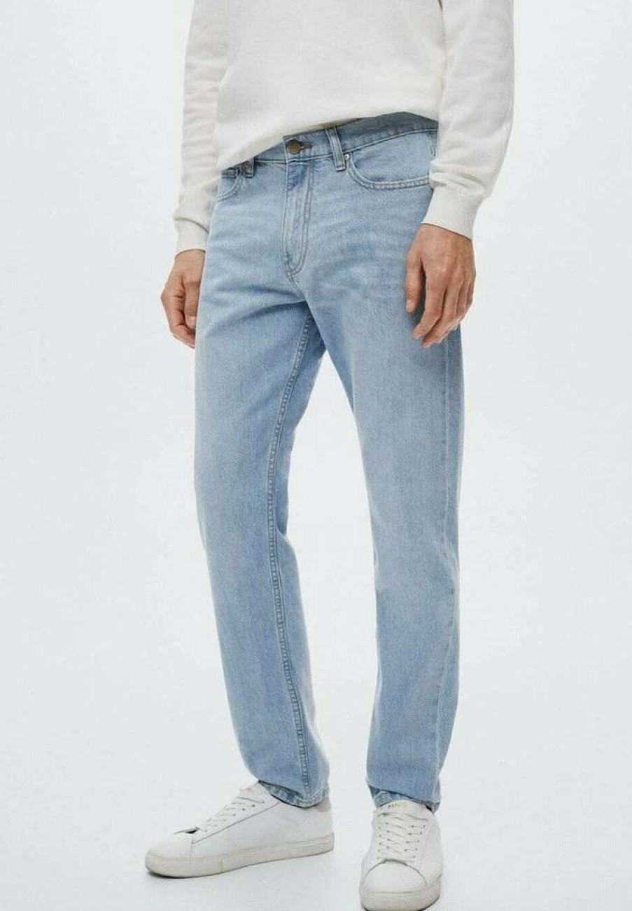 Clothing * | Mango Bob Straight Leg Jeans Bleu Moyen