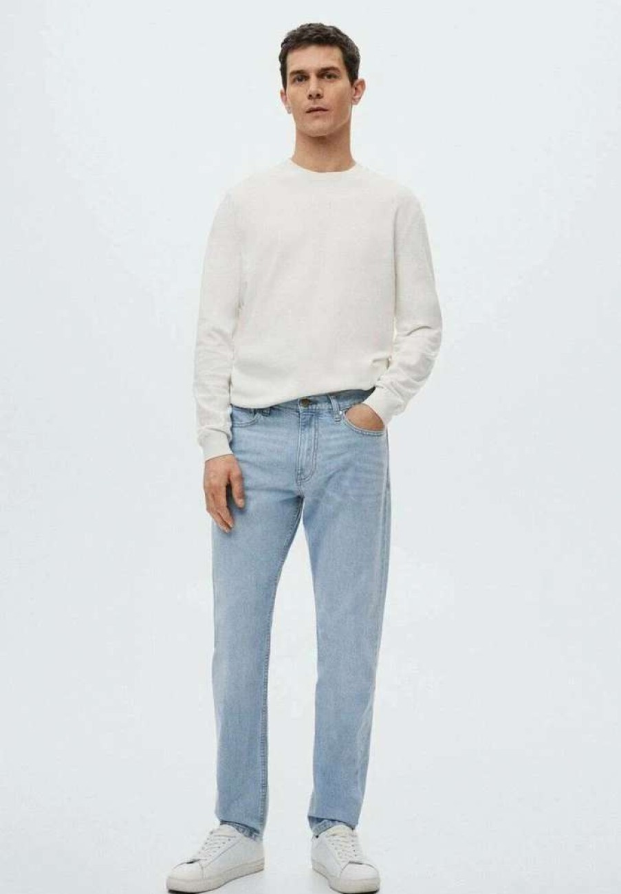 Clothing * | Mango Bob Straight Leg Jeans Bleu Moyen