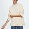 Clothing * | Mango Cablin Cardigan Sandfarvet