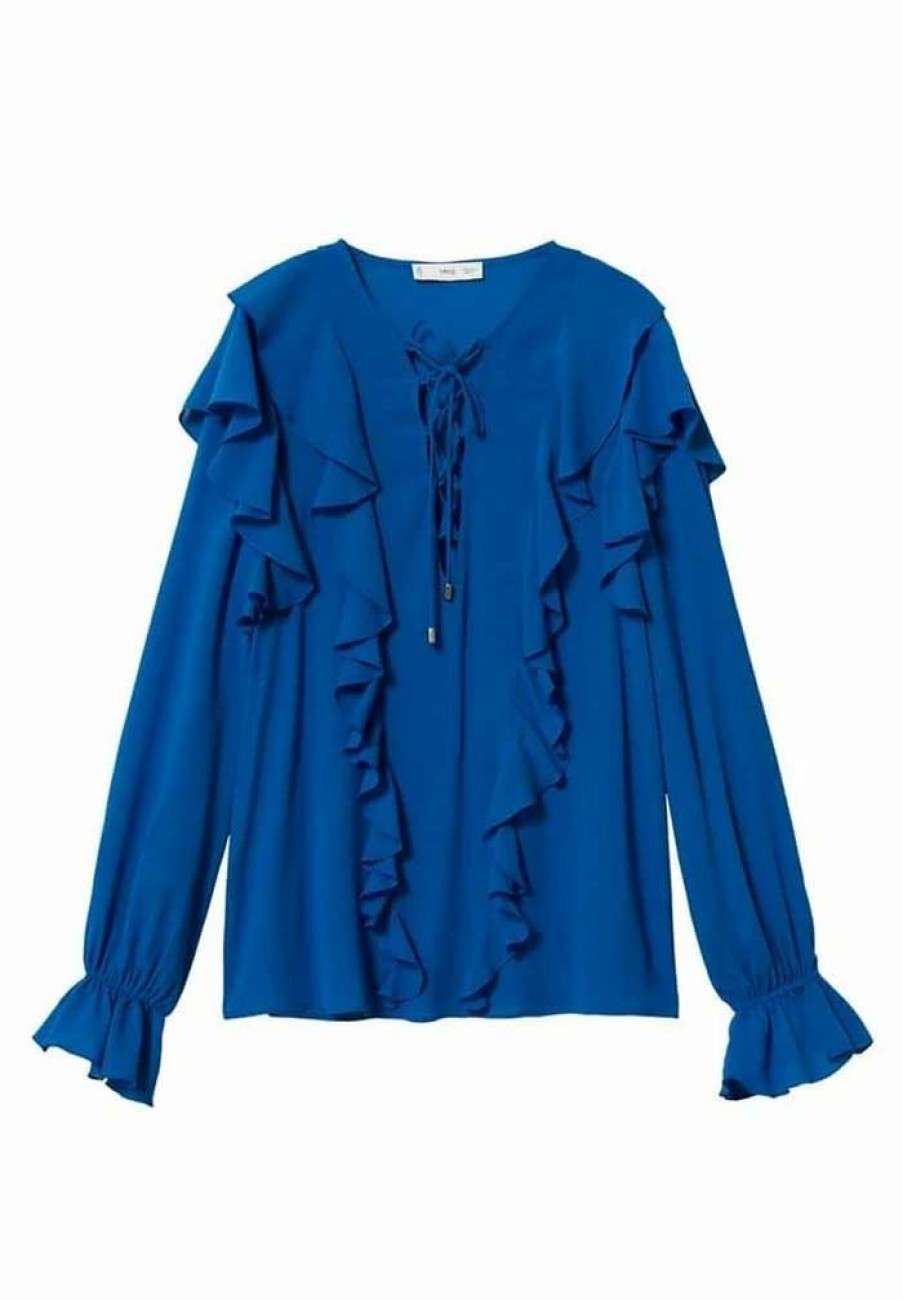 Clothing * | Mango Vampire Blouse Bleu